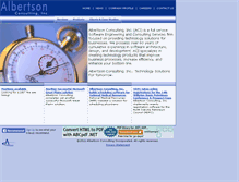 Tablet Screenshot of albertsonconsulting.com